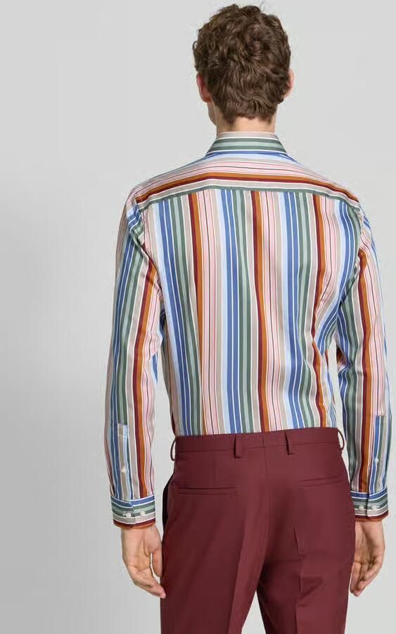 Jake*s Slim fit zakelijk overhemd van katoen met kentkraag