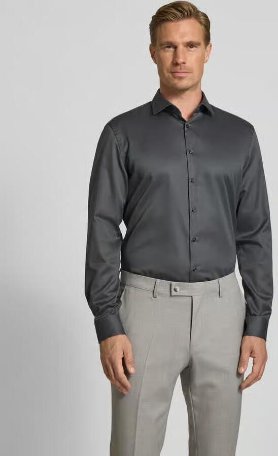 Jake*s Slim fit zakelijk overhemd van premium kwaliteit - Foto 2