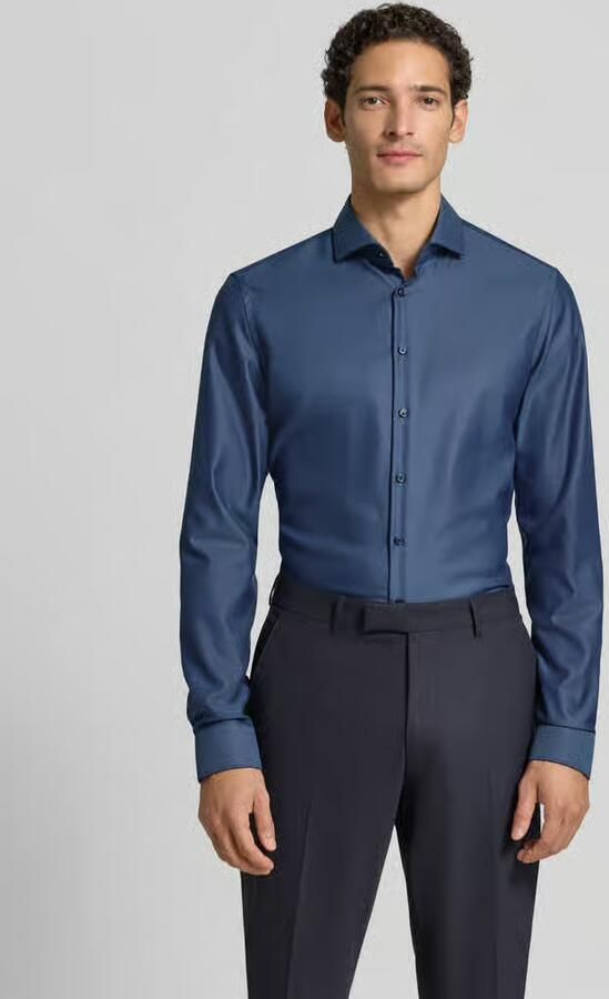Jake*s Slim fit zakelijk overhemd van premium kwaliteit met extra lange mouwen - Foto 5
