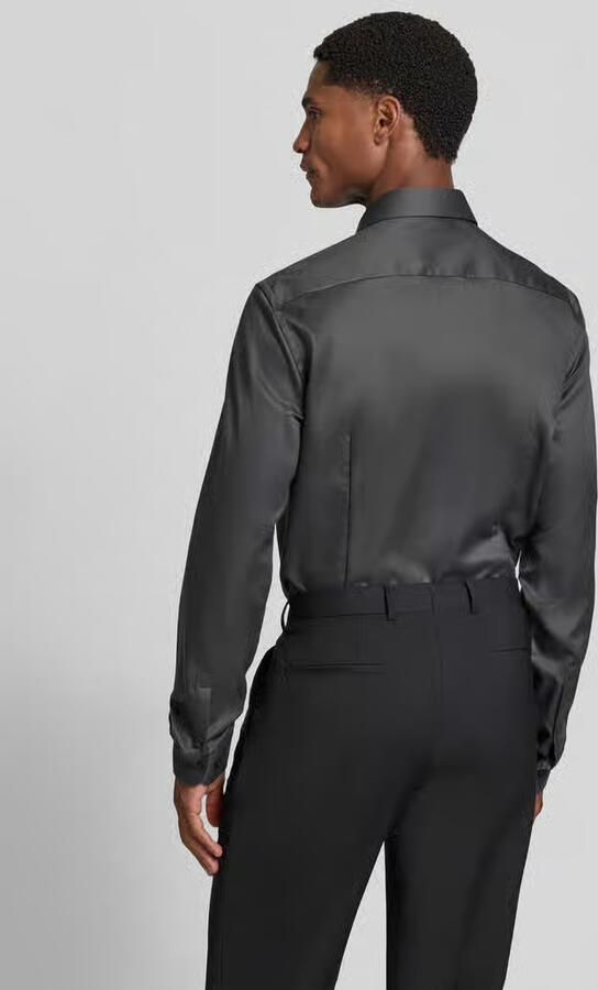 Jake*s Slim fit zakelijk overhemd van premium kwaliteit met extra lange mouwen - Foto 3