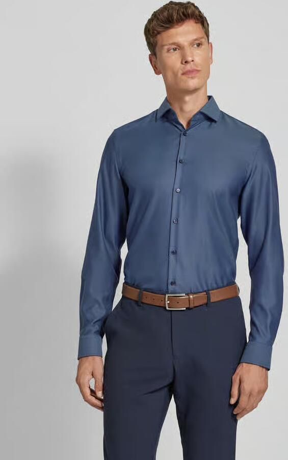 Jake*s Slim fit zakelijk overhemd van premium kwaliteit met extra lange mouwen - Foto 3