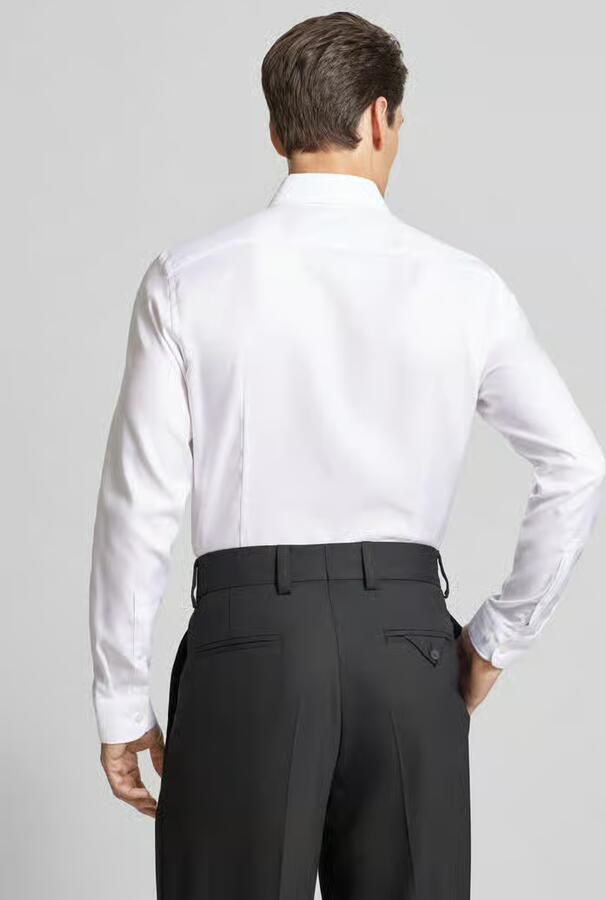 Jake*s Slim fit zakelijk overhemd van premium kwaliteit met kentkraag - Foto 3