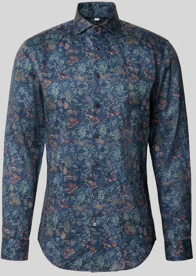 Jake*s Slim fit zakelijk overhemd van puur katoen