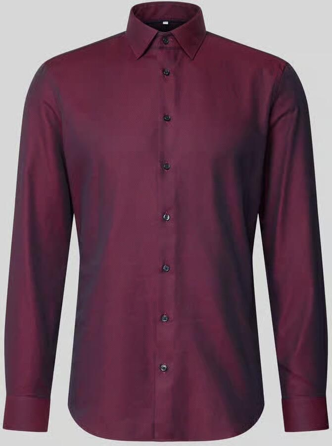 Jake*s Slim fit zakelijk overhemd van puur katoen