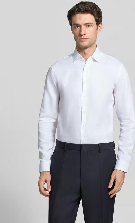 Jake*s Slim fit zakelijk overhemd van puur katoen - Foto 2