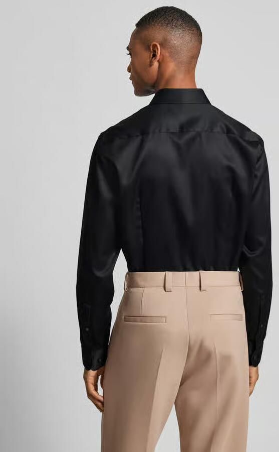 Jake*s Slim fit zakelijk overhemd van satijn
