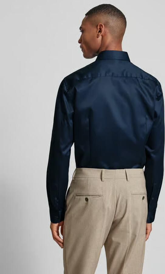 Jake*s Slim fit zakelijk overhemd van satijn