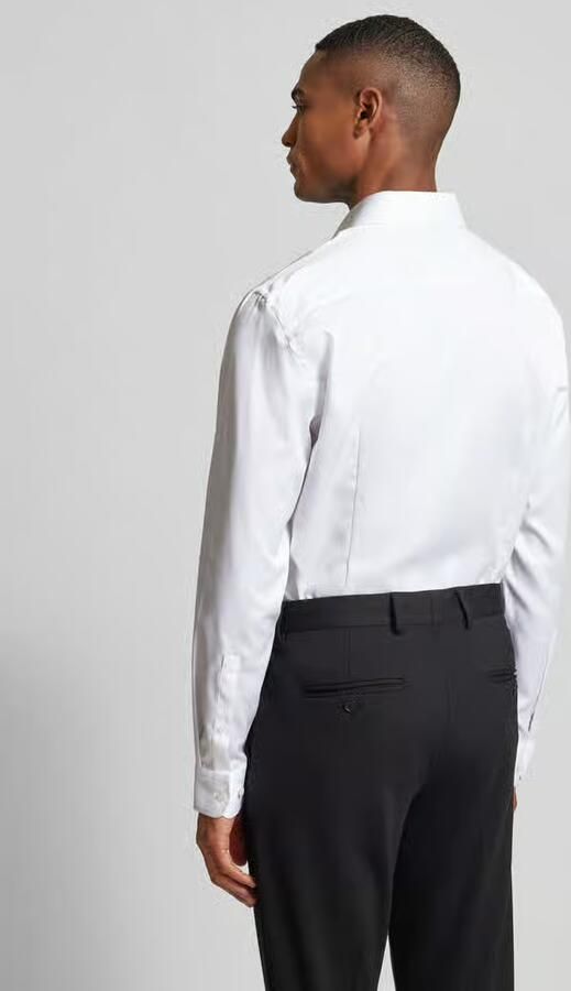 Jake*s Slim fit zakelijk overhemd van satijn