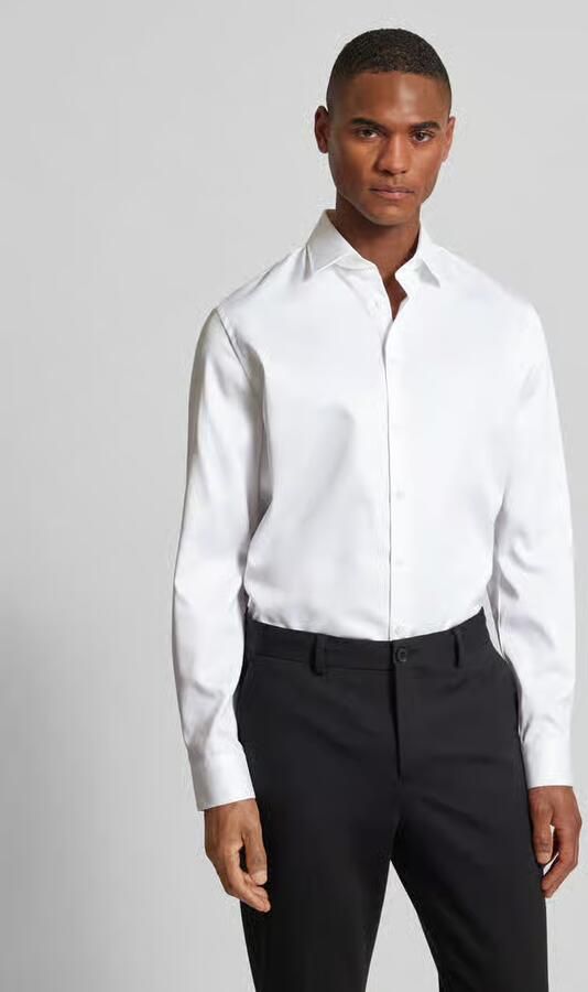 Jake*s Slim fit zakelijk overhemd van satijn - Foto 2