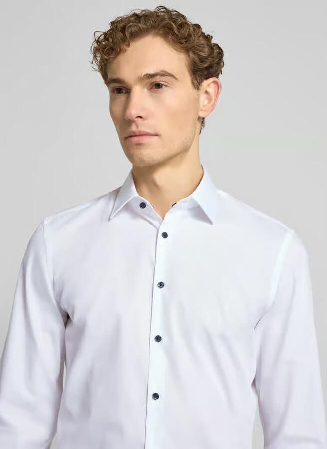 Jake*s Super slim fit zakelijk overhemd met knoopsluiting