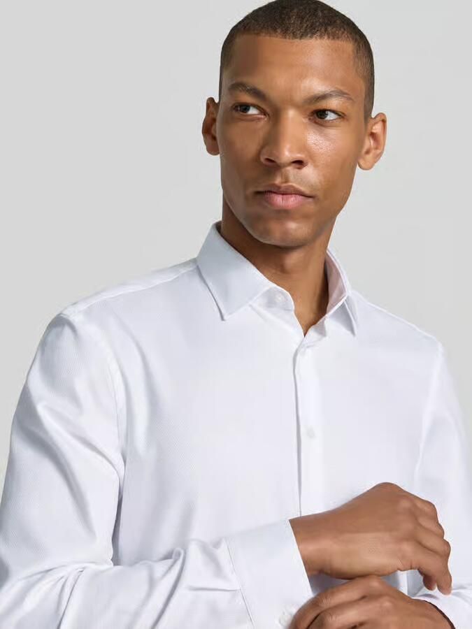 Jake*s Super slim fit zakelijk hemd met kentkraag