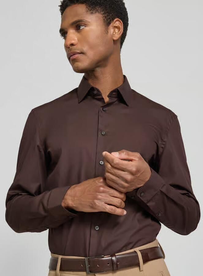 Jake*s Super slim fit zakelijk hemd met kentkraag