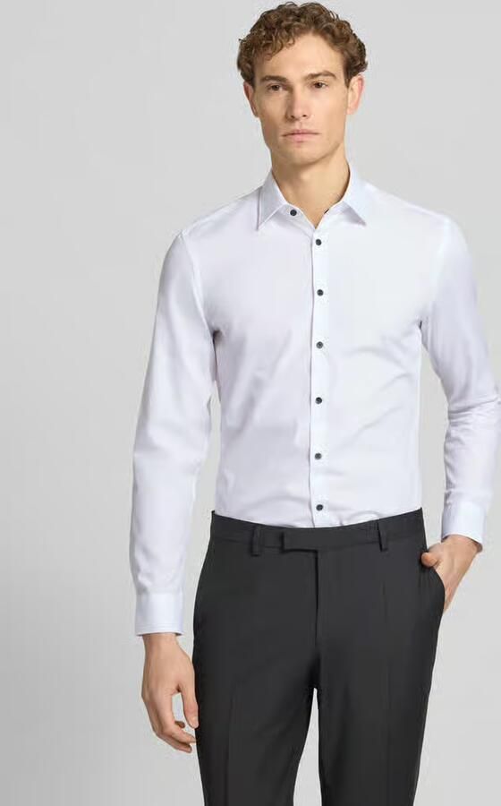 Jake*s Super slim fit zakelijk overhemd met knoopsluiting - Foto 2