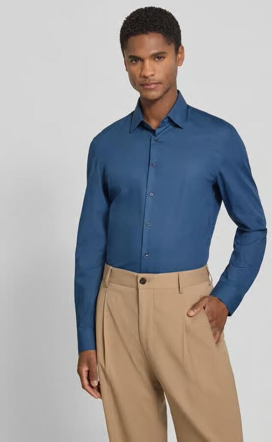 Jake*s Super slim fit zakelijk hemd met kentkraag - Foto 4