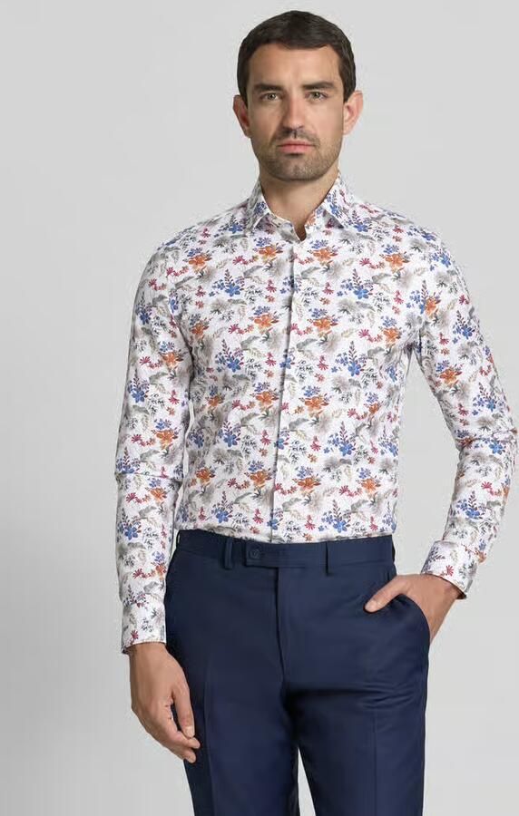 Jake*s Super slim fit zakelijk hemd met kentkraag - Foto 2