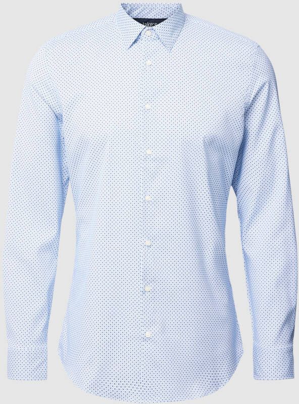 Jake*s Super slim fit zakelijk overhemd met all-over motief