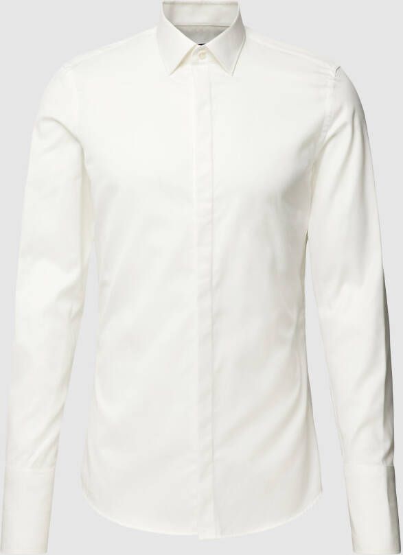 Jake*s Super slim fit smokingoverhemd met kentkraag