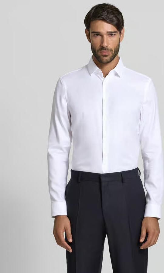 Jake*s Super slim fit zakelijk overhemd met kentkraag - Foto 2