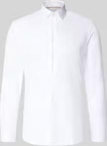 Jake*s Super slim fit zakelijk overhemd van puur katoen