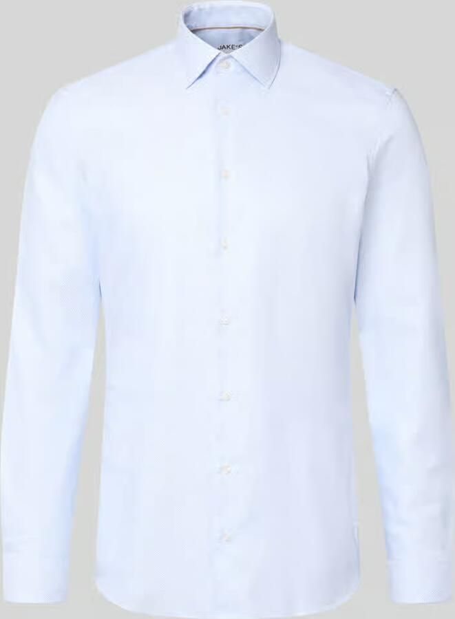 Jake*s Super slim fit zakelijk overhemd van puur katoen