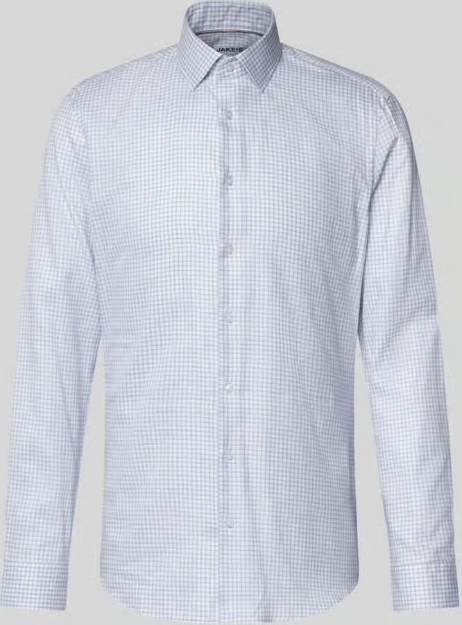 Jake*s Super slim fit zakelijk overhemd van puur katoen