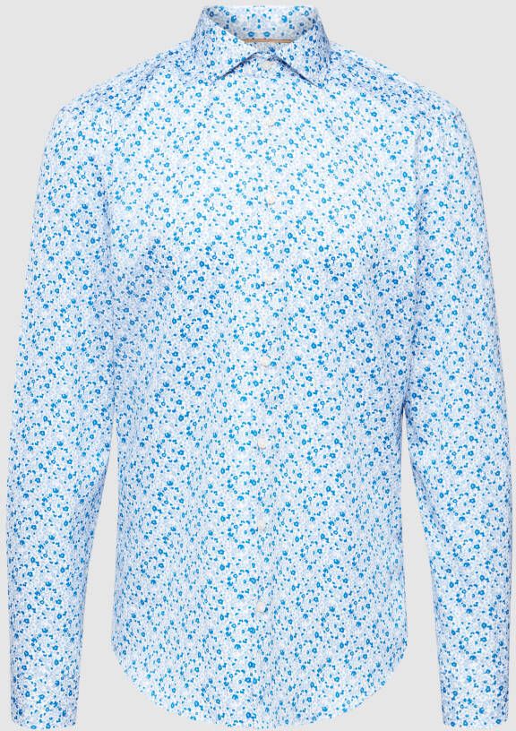 Jake*s Zakelijk overhemd met bloemenmotief