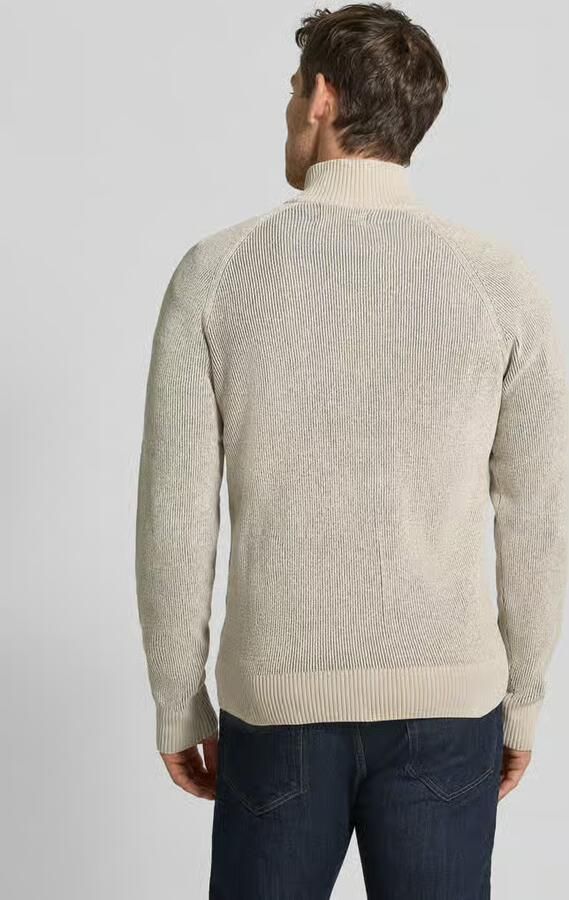 Jake*s Studio Men Cardigan met opstaande kraag en ritssluiting