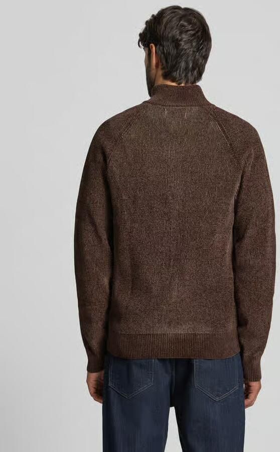 Jake*s Studio Men Cardigan met opstaande kraag en ritssluiting