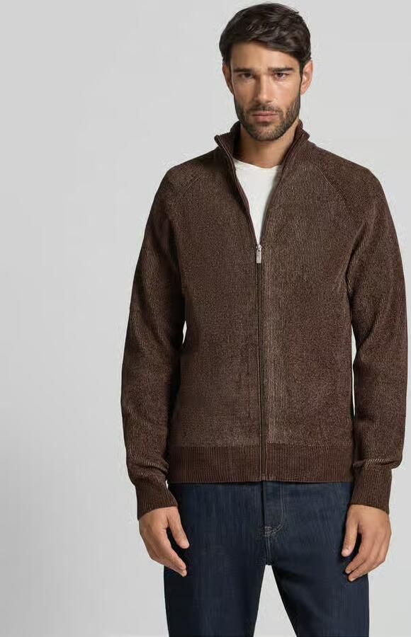 Jake*s Studio Men Cardigan met opstaande kraag en ritssluiting - Foto 2