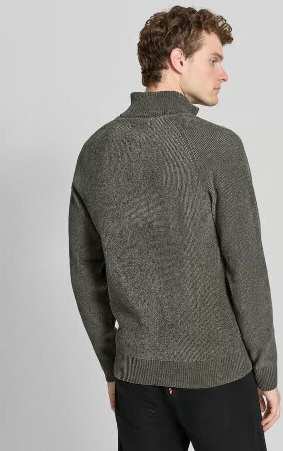 Jake*s Studio Men Cardigan met opstaande kraag en ritssluiting