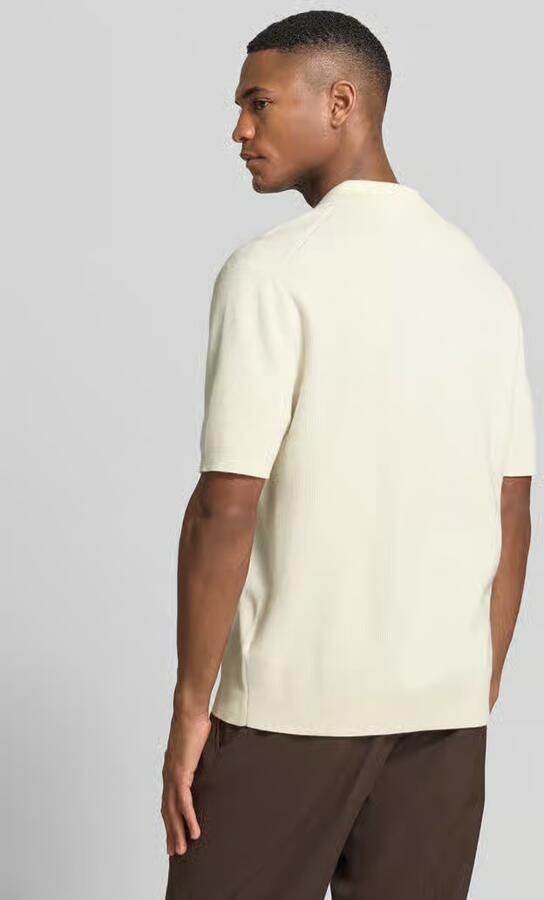 Jake*s Studio Men Gebreid shirt met Polokraag en V-hals - Foto 3