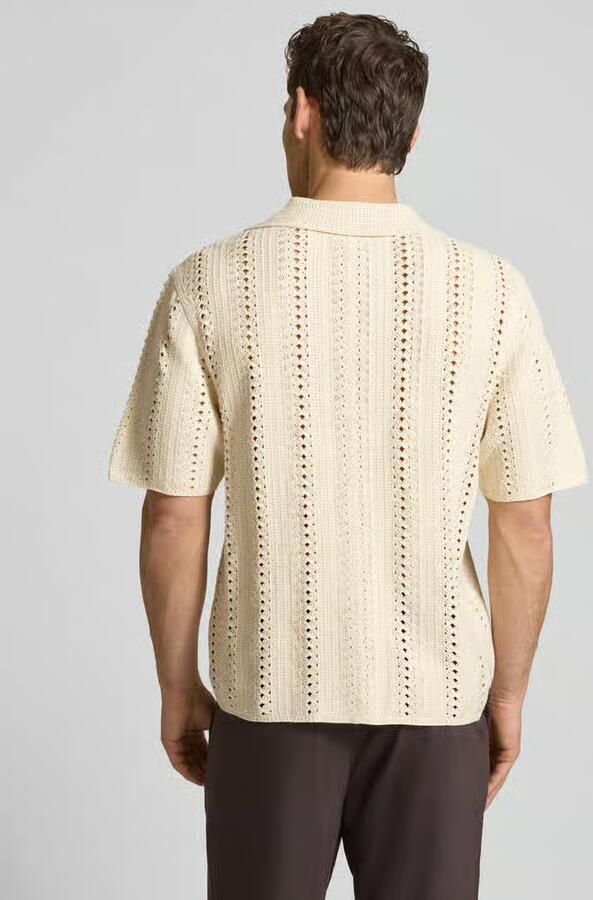 Jake*s Studio Men Gebreid shirt met reverskraag en knoopsluiting - Foto 2