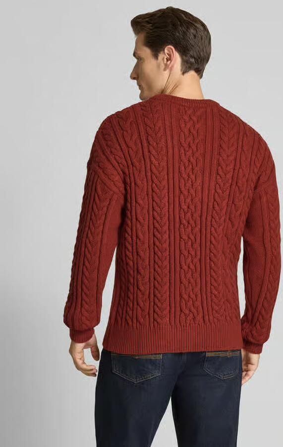 Jake*s Studio Men Gebreide pullover met kabelpatroon