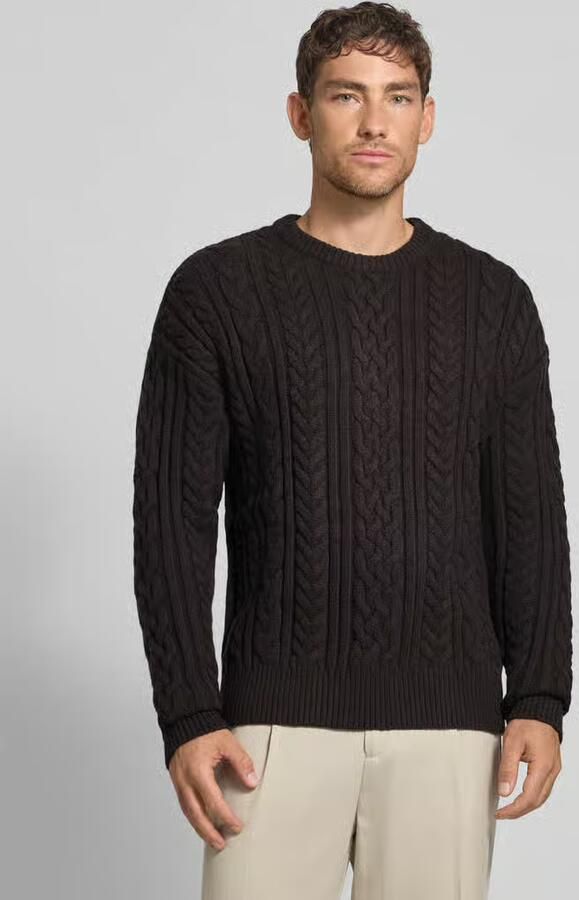 Jake*s Studio Men Gebreide pullover met kabelpatroon - Foto 2