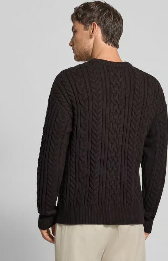 Jake*s Studio Men Gebreide pullover met kabelpatroon