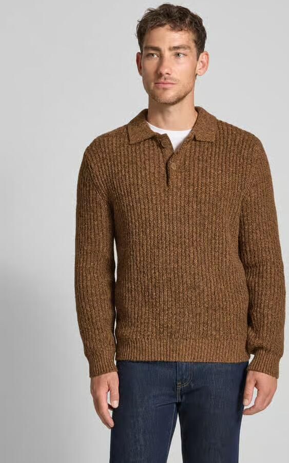 Jake*s Studio Men Gebreide pullover met kentkraag - Foto 2