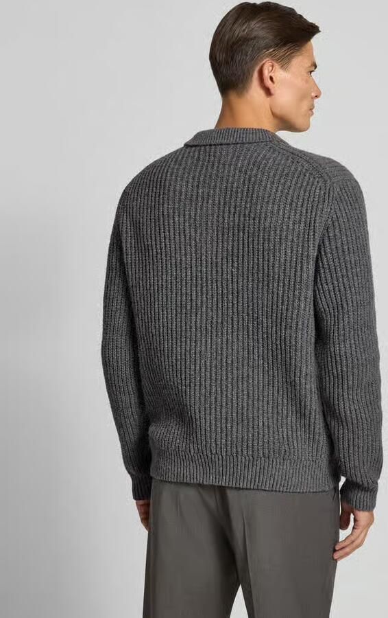Jake*s Studio Men Gebreide pullover met kentkraag