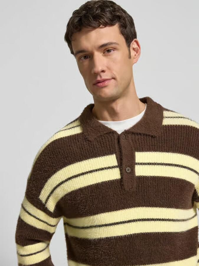 Jake*s Studio Men Gebreide pullover met polokraag en knoopsluiting - Foto 2