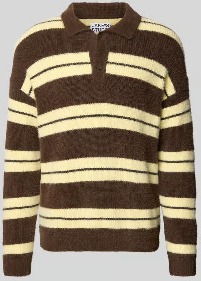 Jake*s Studio Men Gebreide pullover met polokraag en knoopsluiting - Foto 3