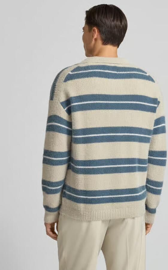 Jake*s Studio Men Gebreide pullover met polokraag en knoopsluiting - Foto 2