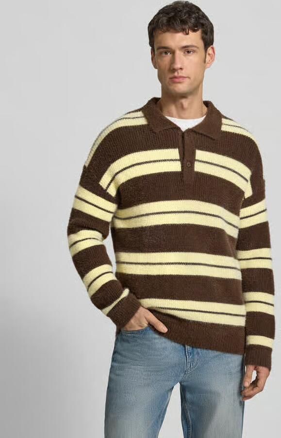 Jake*s Studio Men Gebreide pullover met polokraag en knoopsluiting - Foto 4