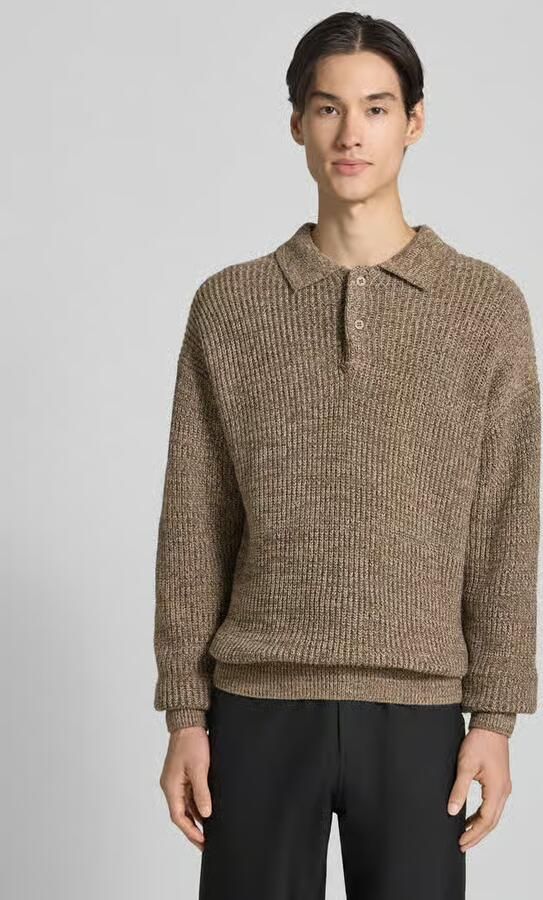 Jake*s Studio Men Loose fit gebreide pullover met katoen en wol - Foto 2