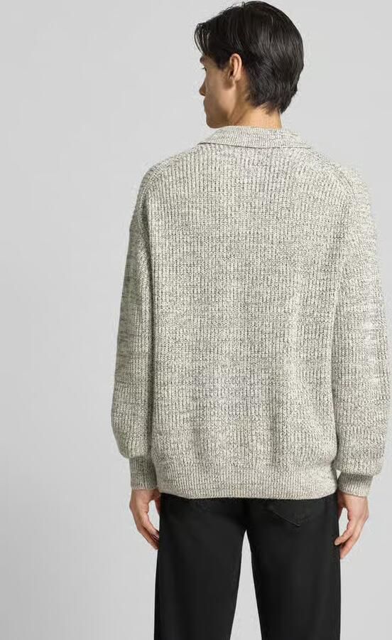 Jake*s Studio Men Loose fit gebreide pullover met katoen en wol