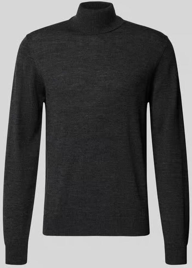 Jake*s Studio Men Regular fit coltrui van zuivere wol
