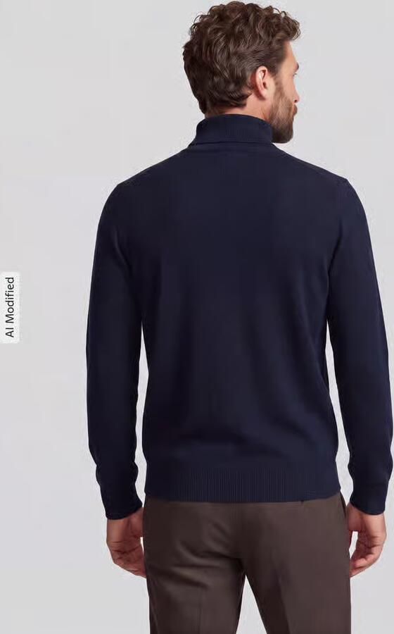 Jake*s Studio Men Regular fit coltrui van zuivere wol - Foto 3