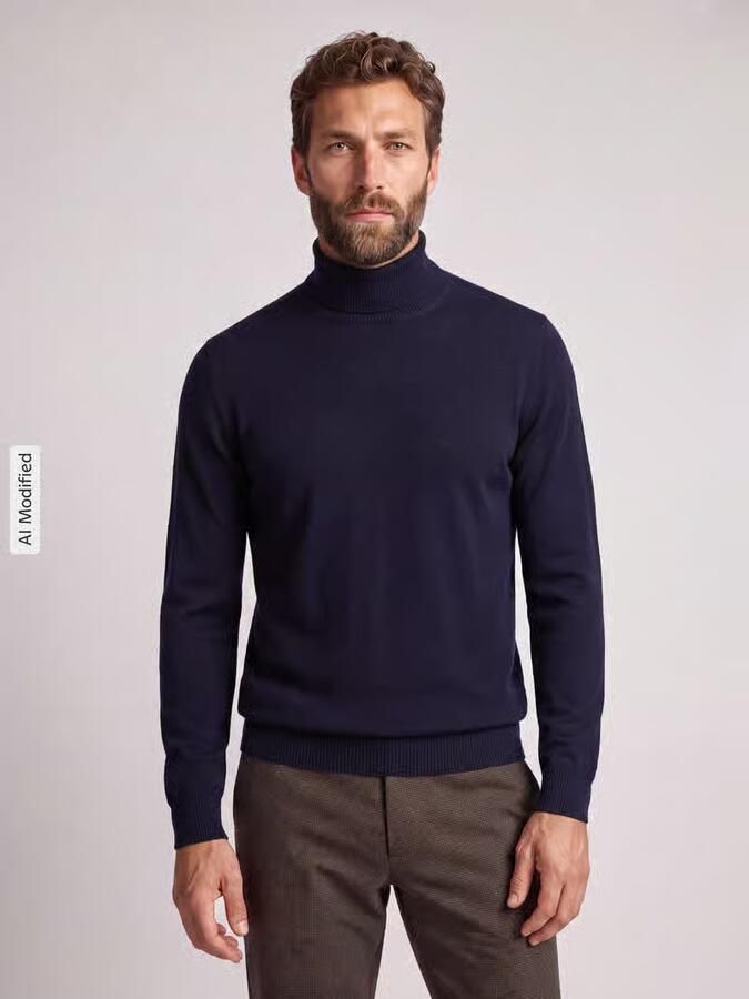 Jake*s Studio Men Regular fit coltrui van zuivere wol - Foto 2