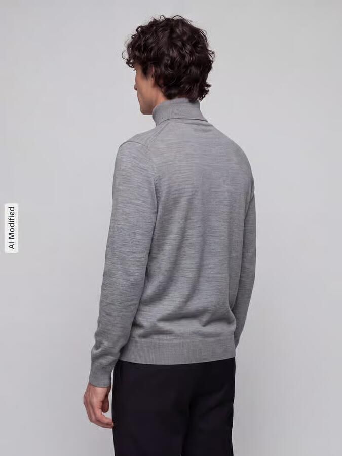 Jake*s Studio Men Regular fit coltrui van zuivere wol - Foto 3