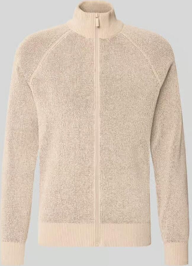Jake*s Studio Men Regular fit gebreid jack met opstaande kraag