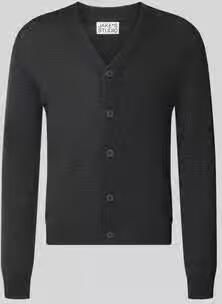 Jake*s Studio Men Regular fit gebreid jack van pure wol