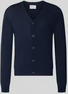 Jake*s Studio Men Regular fit gebreid jack van pure wol